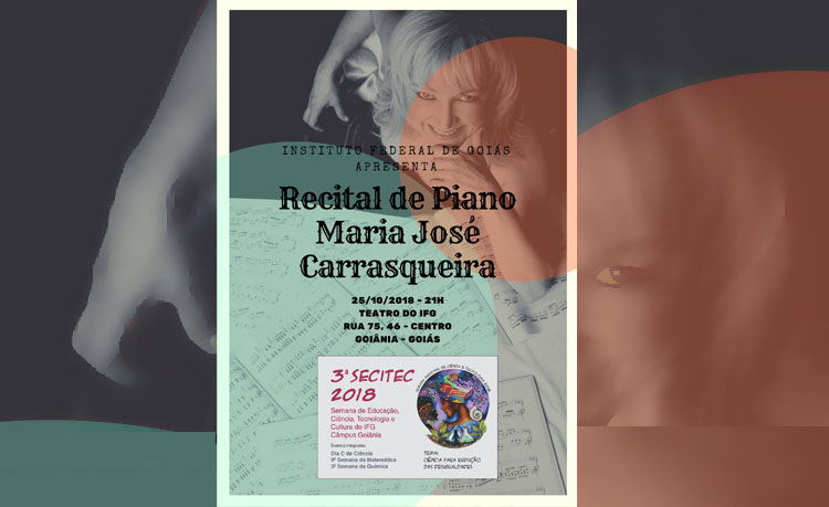Banner de divulgação da apresentação de Maria José Carrasqueira