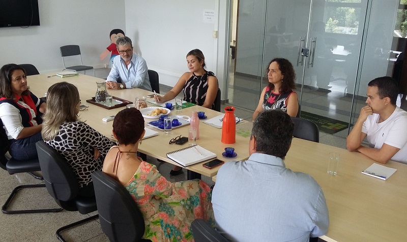 Reunião de dirigentes do IFG com avaliadoras do INEP/MEC iniciou o processo de avaliação in loco do curso de Pedagogia Bilíngue Libras-Português