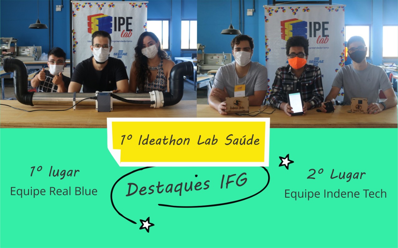 Estudantes do Câmpus Goiânia do IFG e suas equipes receberam prêmios no 1º Ideathon Lab Saúde, promovido pela UFG.