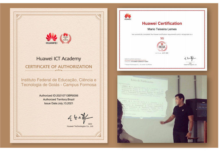 Professor Mario Lemes é certificado pela Huawei ICT Academy, licenciando o Câmpus Formosa para a oferta de cursos de rede 5G