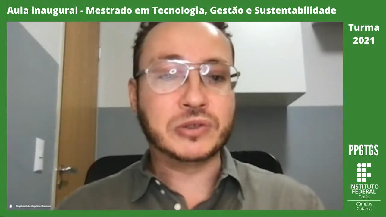 Professor Raphael de Aquino Gomes, coordenador do Mestrado Profissional em Tecnologia, Gestão e Sustentabilidade
