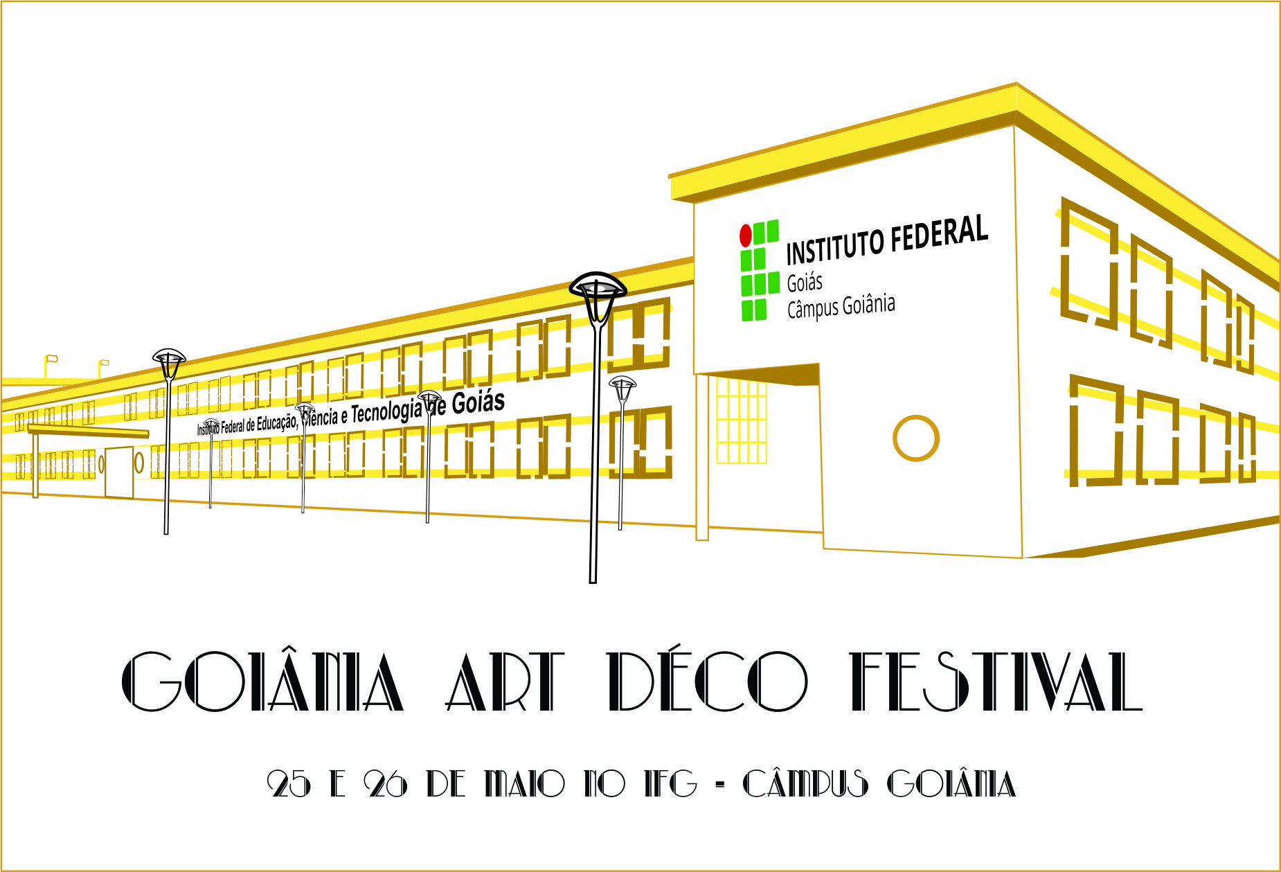 Programação do Goiânia Art Déco Festival acontece de 25 a 26 de maio, no IFG - Câmpus Goiânia.