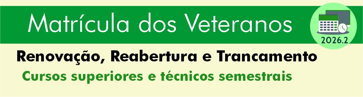 Até 31/8 renovação, reabertura e trancamento de matrículas