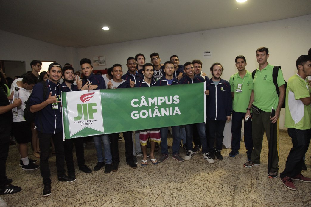 Parte da delegação de atletas do IFG - Câmpus Goiânia no JIF Goiás 2018. Parte da delegação de atletas do IFG - Câmpus Goiânia no JIF Goiás 2018.