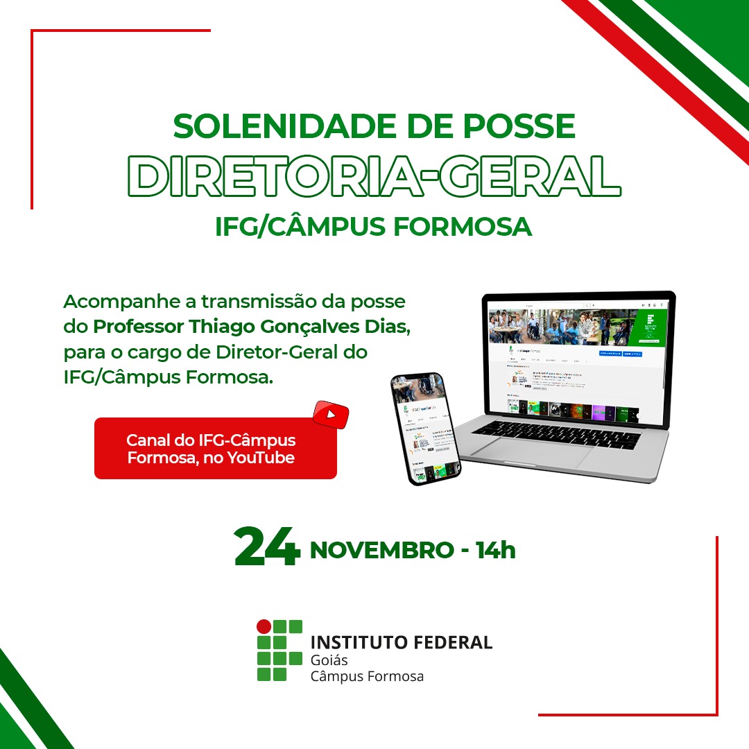 Posse Cerimônia de posse do diretor-geral do IFG/Câmpus Formosa