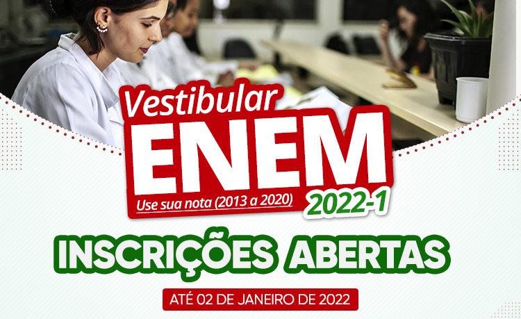 Inscrições abertas para o Vestibular Enem 2022/1 