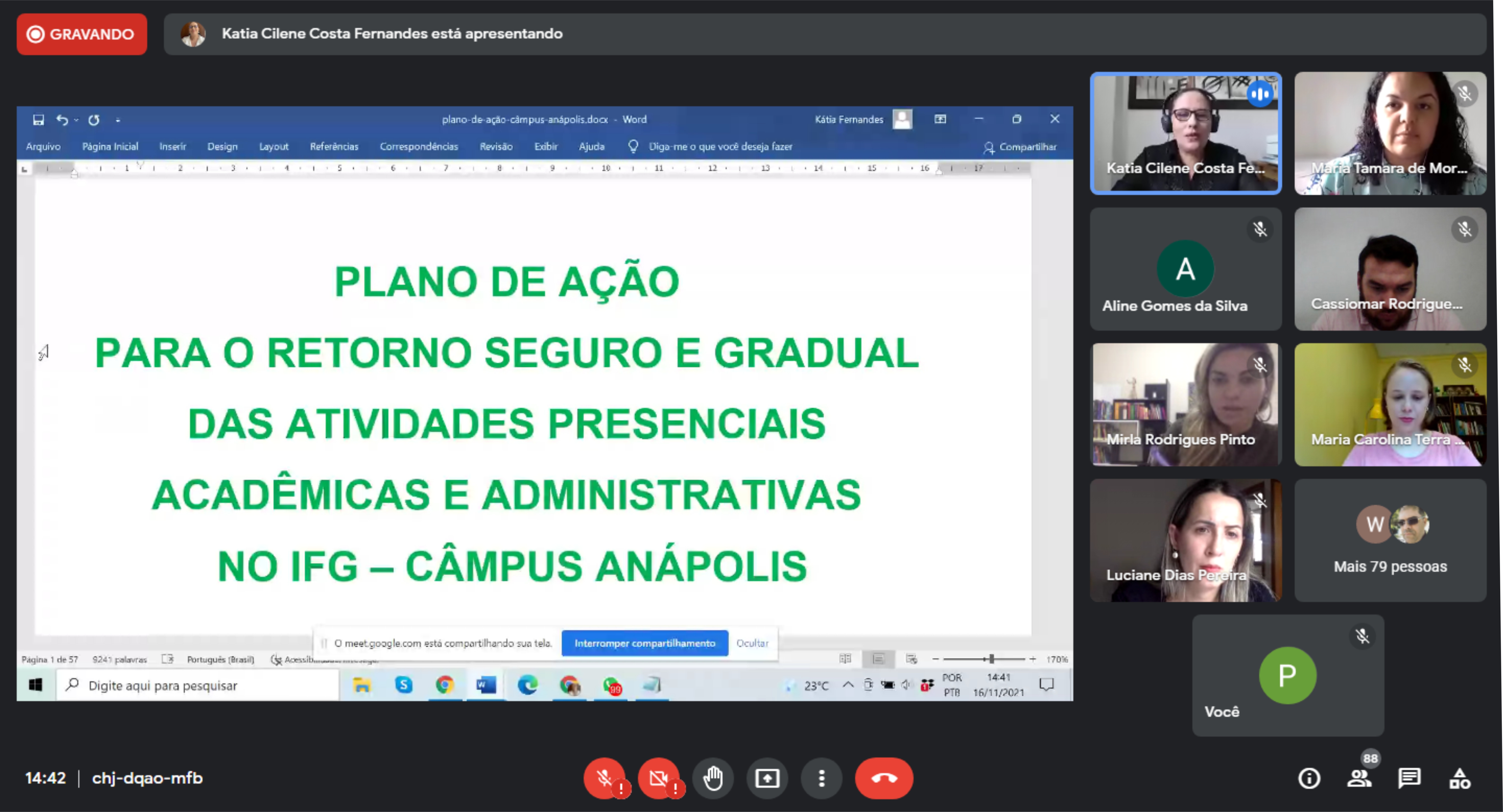 Antes de aprovado pelo Concâmpus, o Plano de Ação foi apresentado a membros da comunidade acadêmica do IFG Anápolis