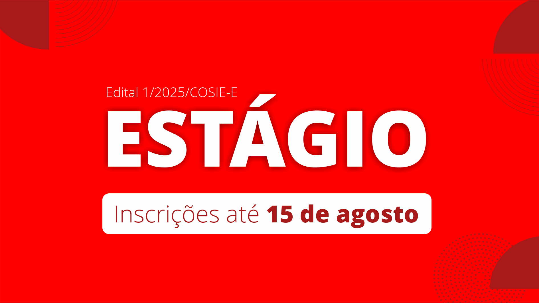 Inscrições na seleção de estágio no Câmpus Goiânia seguem até dia 15 de agosto pela página de Editais de Estágio.