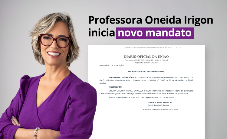 O decreto de recondução da reitora do IFG foi emitido ontem, 7, e publicado nesta quarta-feira, 8 de outubro de 2025, na edição 192 do Diário Oficial da União, na página 1 da seção 2