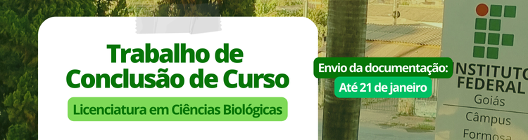 Matrícula em TCC - Até 21 de janeiro