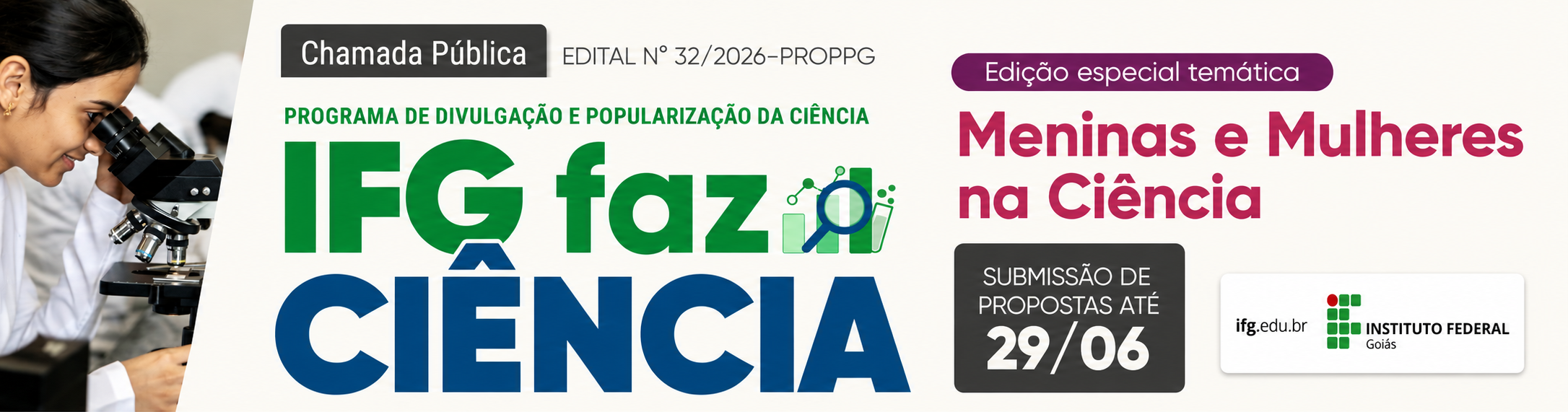 IFG Faz Ciência - Meninas e Mulheres na Ciência