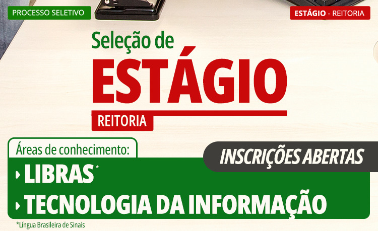 Inscrições abertas para seleção de estudantes das área de TI e Libras para estágio no IFG