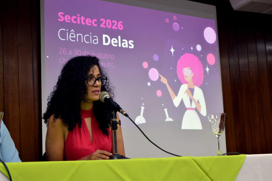 Coordenadora da comissão organizadora da Secitec 2026, Thamise Sampaio