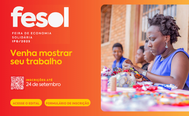 Inscrições abertas para expositores que queiram participar da 2ª Feira de Economia Solidária